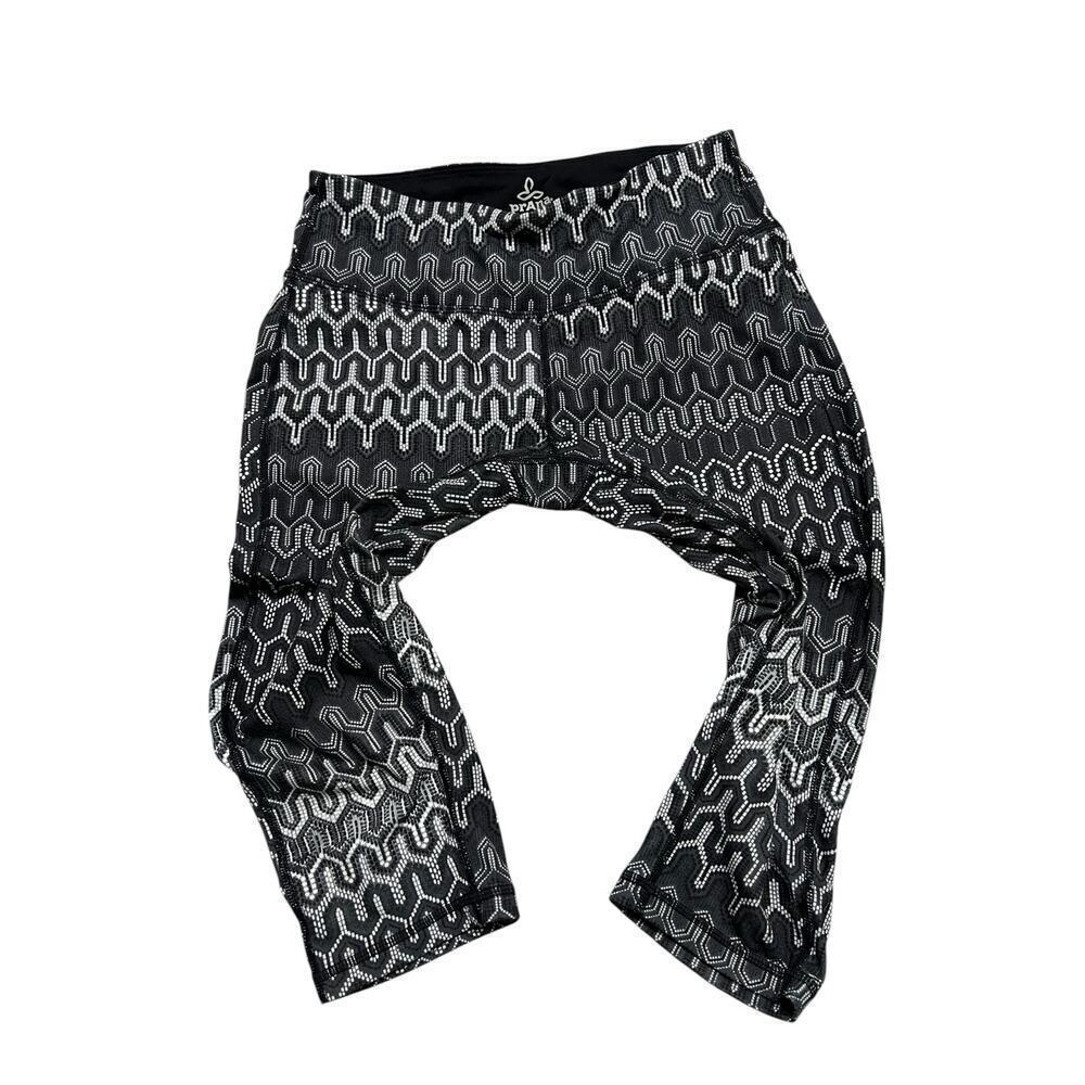 Prana Women’s Maison Knicker Black / White Ibiza Cropped‎ Capri Leggings - XS - Picture 4 of 7